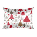 Satin Pillowcase For Hair And Skin, Winter Christmas Trees Silk Pillowcase With Zipper, Soft Silky Pillow Cover Standard Size (2