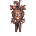 Alexander Taron 632-8 Engstler Cuckoo Clock, Carved With 8-Day Weight Driven Movement-Full Size-14 H X 9.5" W X 6" D, Brown