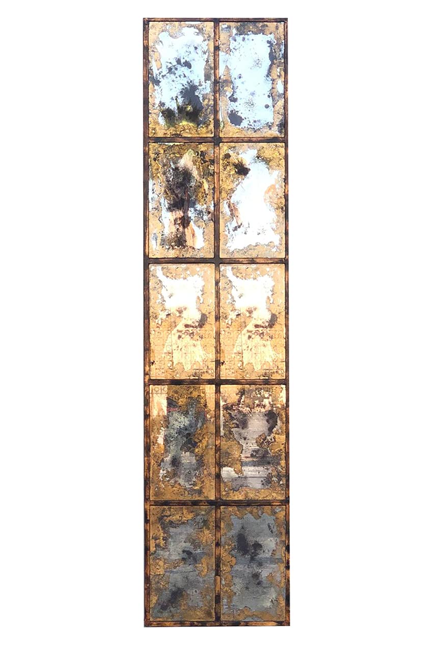 Eglomise Gold Large Wall Art Decor Panels 23.5 X 98