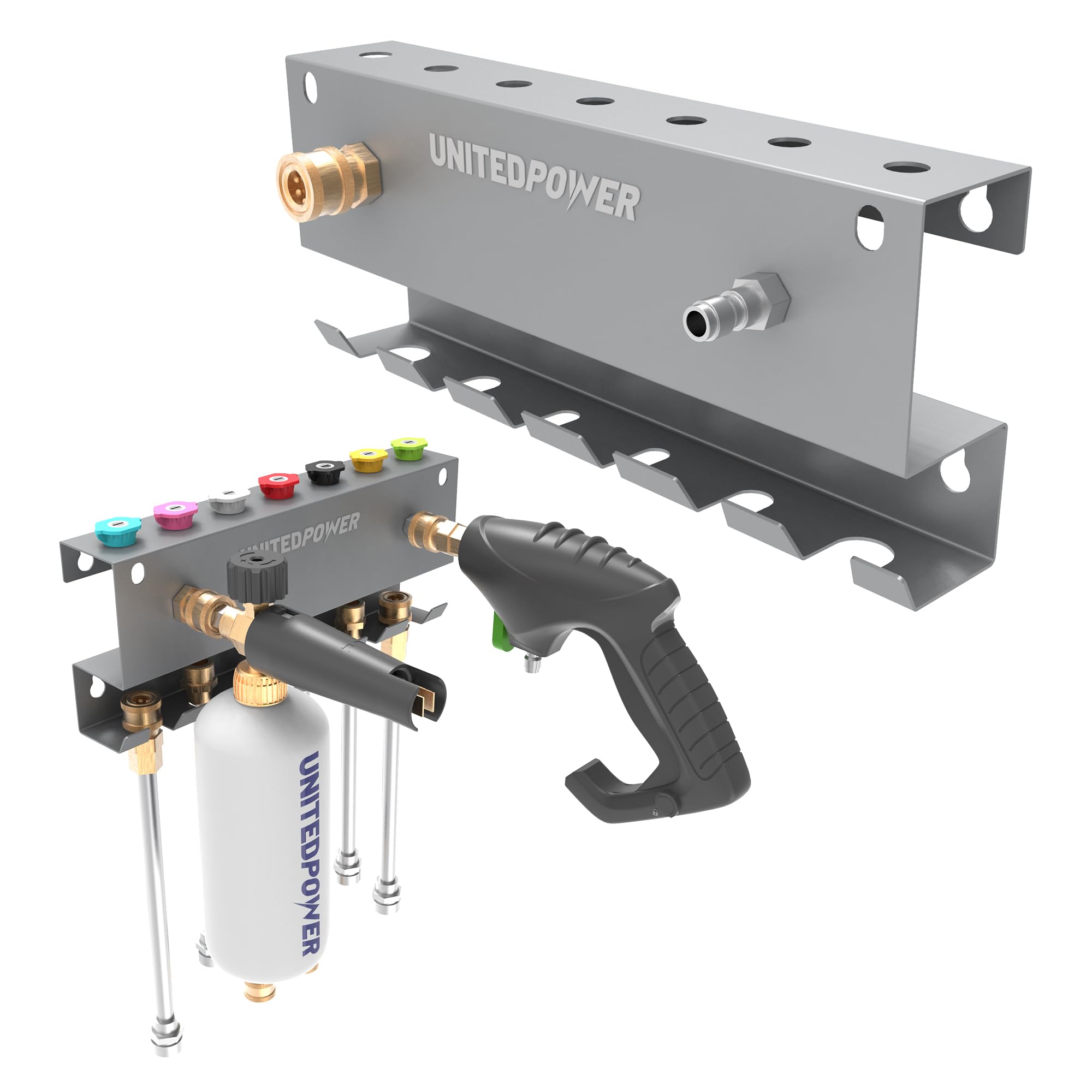 Unitedpower Pressure Washer Gun Holder,Wall Mount Foam Cannon Holder,Tool Storage Rack For Pressure Washer Wand/Nozzle Tips, Car