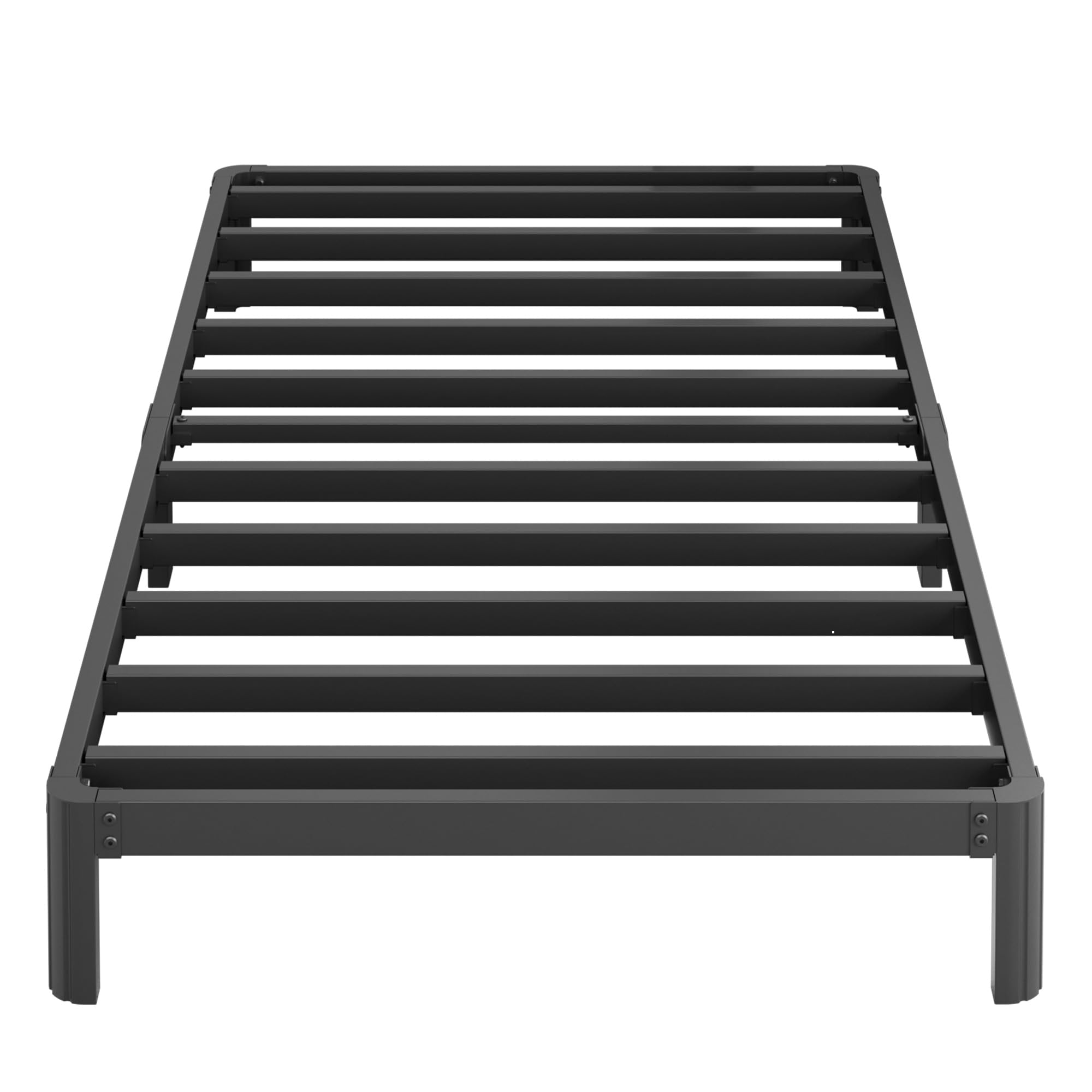 Yicensen 8 Inch Twin Bed Frames No Box Spring Needed, Heavy Duty Metal Twin Size Platform Bed Frame With Rounded Corner Legs, Ea