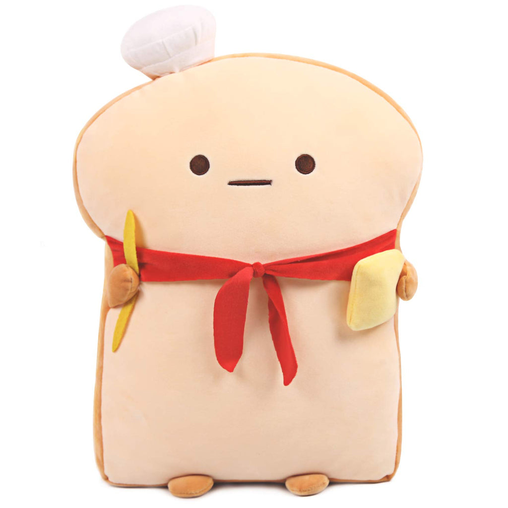 Arelux 17.7In Funny Toast Bread Pillow,Cute Bread Shape Plush Hugging Pillow,Soft Toast Food Sofa Cushion For Home Decor,Plush T