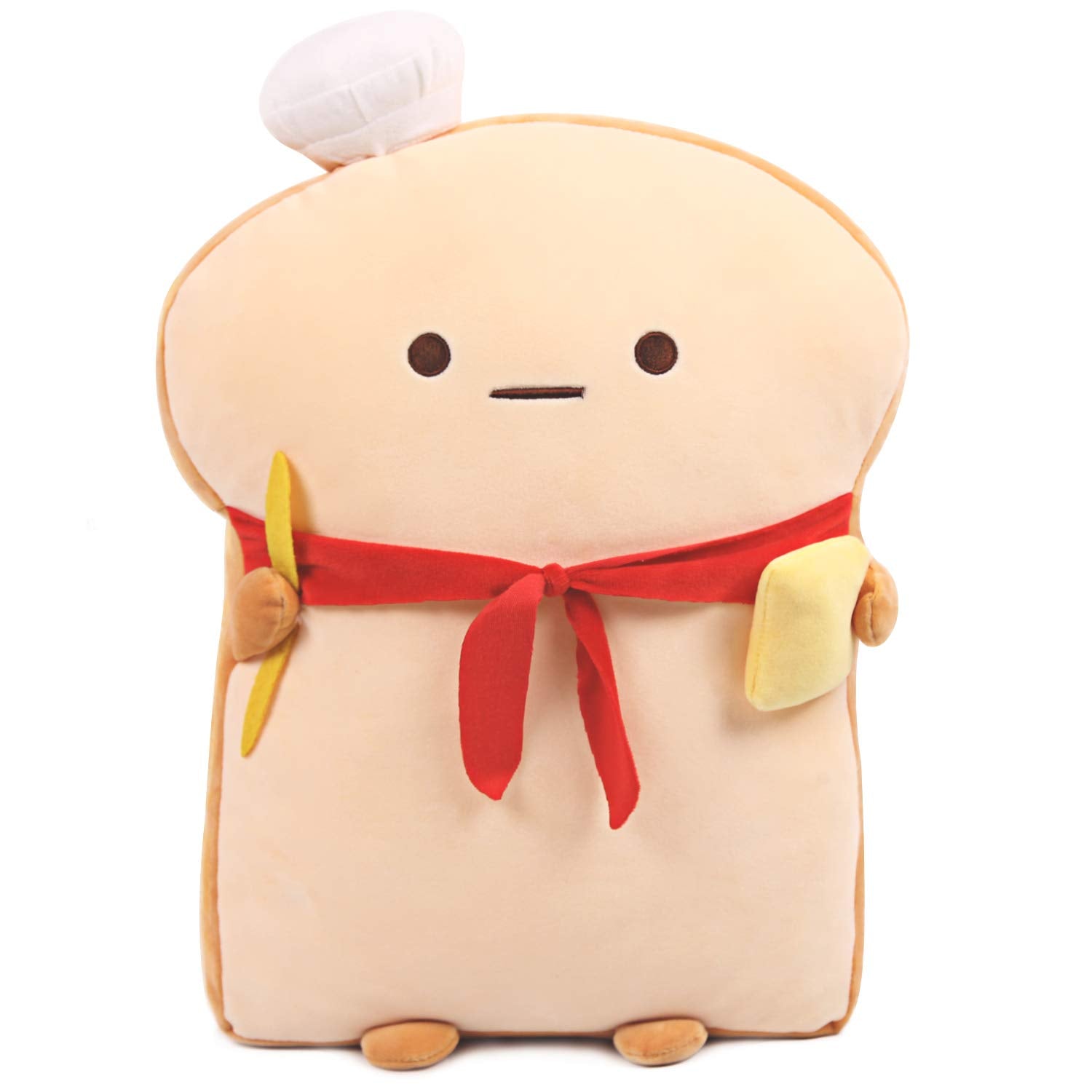 Arelux 17.7In Funny Toast Bread Pillow,Cute Bread Shape Plush Hugging Pillow,Soft Toast Food Sofa Cushion For Home Decor,Plush T
