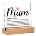 Mum Gifts From Son Daughter, Mother Presents for Birthday Christmas Mothers Day, Mum Definition Clear Acrylic Desk Decorative S