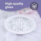 Domestar 1Lb Glass Marbles Bulk, Round Glass Marbles 0.63 Inch Vase Fillers Clear Glass Beads For Marble Runs Home Decor