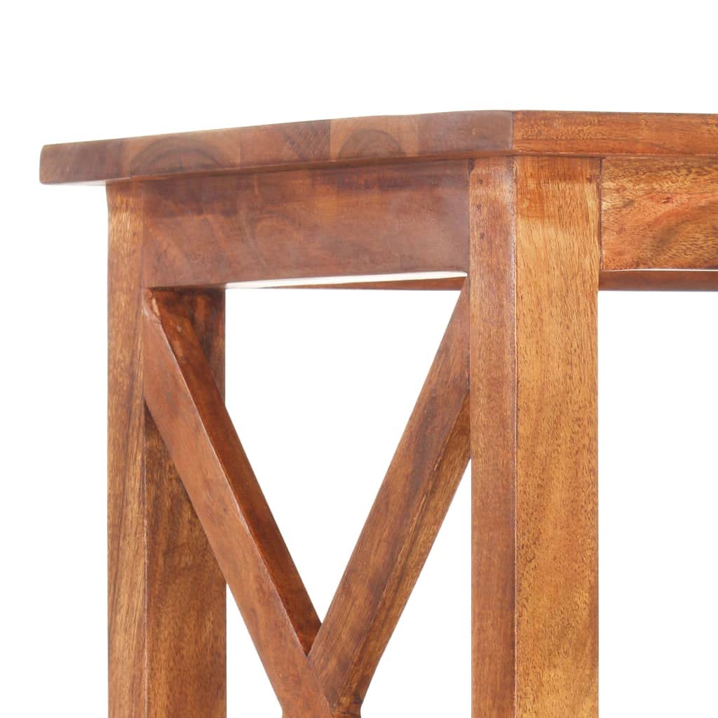 vidaXL Solid Acacia Wood Bookshelf - Honey Finish, 4-Shelf Standing Rack for Living Room/Library/Bedroom, Polished/Lacquered Organizer Unit