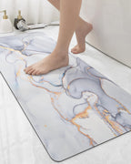 DEXI Bath Mat Rugs Bathroom Floor Mat Super Absorbent Ultra Thin Low Profile Non Slip Quick Dry Washable Carpet for Sink Shower 