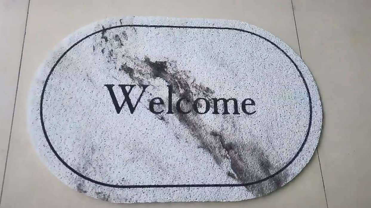ISTARA Welcome Bath Mat | Bath Mat for Bathroom | Strong Rubber PVC Material & Solid Print |AntiSkid & Water Proof Washable Dir