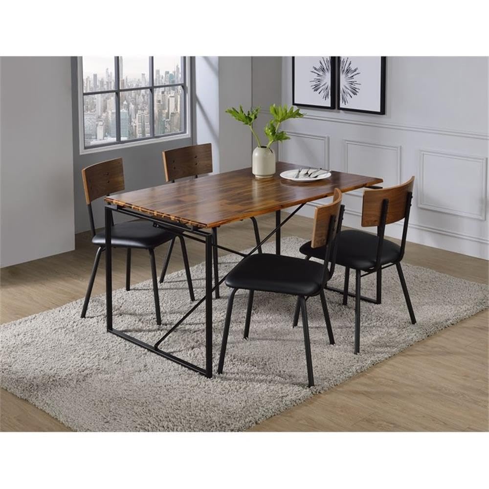 Acme Jurgen Metal Tube Dining Table - Thumbnail 2