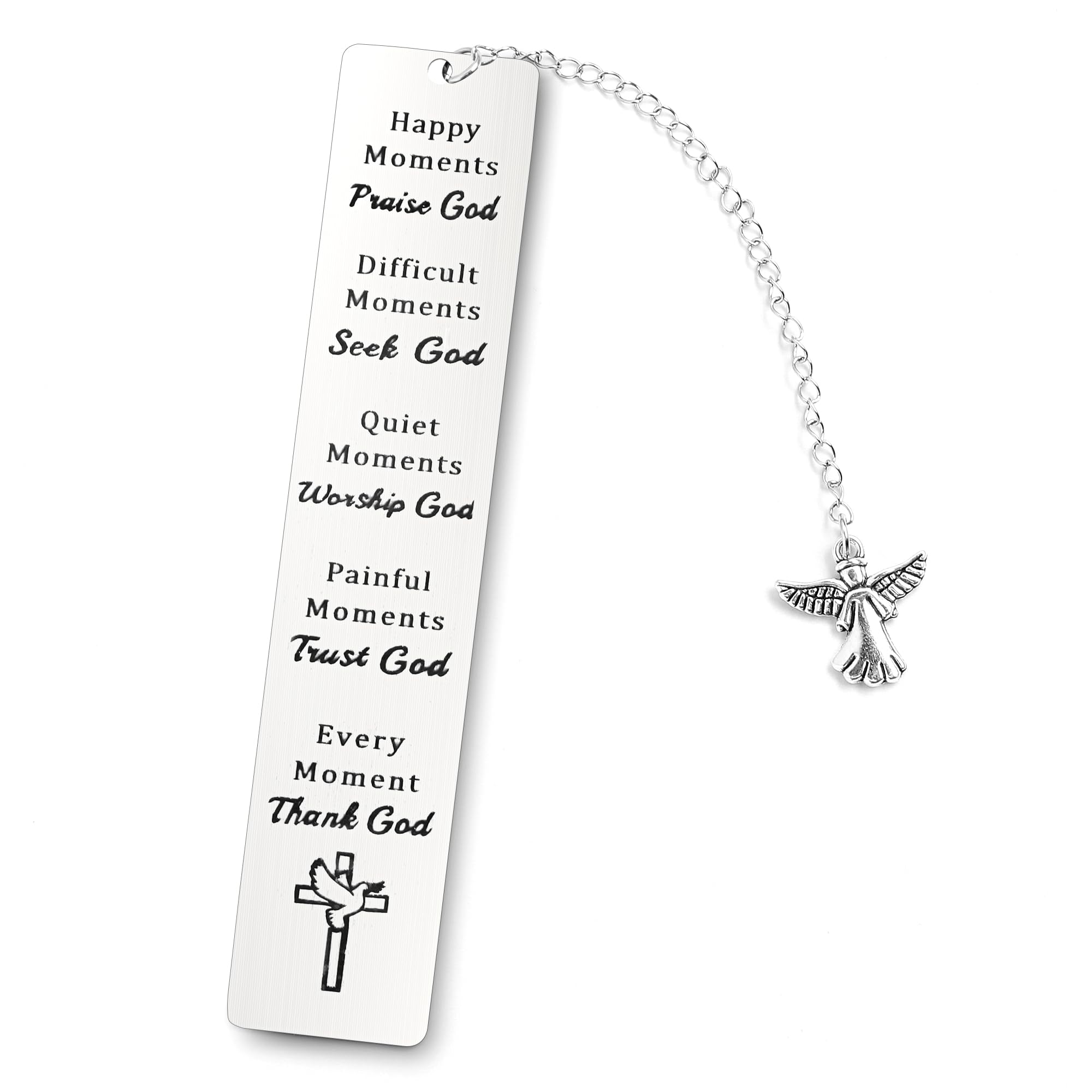 Christian Gifts For Women, First Communion Gifts For Girls, Kaluofan Bible Bookmarks With Angel Chain, Book Marks For Reading Wo