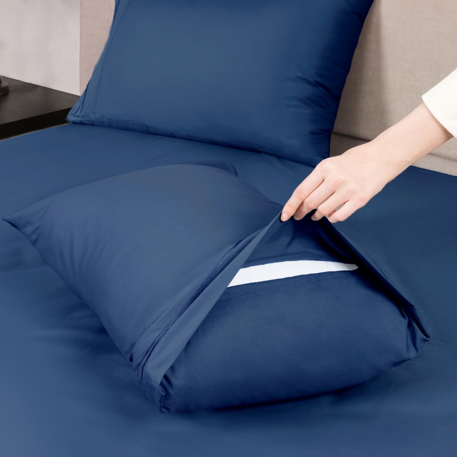 Mejoroom Queen Size Sheet Set - Hotel Luxury 1800 Bedding Sheets & Pillowcases - Deep Pocket Fitted Sheet, Soft, Breathable, Wri