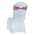 Mds Pack Of 10 Spandex Chair Sashes Bow Sash Elastic Chair Bands Ties Without Buckle For Wedding And Events Decoration Lycra Slider Sashes Bow - Dusty Pink