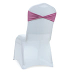 Mds Pack Of 10 Spandex Chair Sashes Bow Sash Elastic Chair Bands Ties Without Buckle For Wedding And Events Decoration Lycra Slider Sashes Bow - Dusty Pink