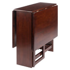 Ergode Clara Double Drop-Leaf Table - Space-Saving, Versatile, Walnut Finish, Solid Wood, Gate-Leg Supports, 47.2' Wide, 29.9' Deep, Console/Sofa Table, Easy Assembly