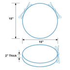 Gueglsa Indoor Outdoor Round Chair Cushions 15 Inch, Waterproof Bistro Seat Cushion With Ties ,Non Slip Circle Stool Chair Pads