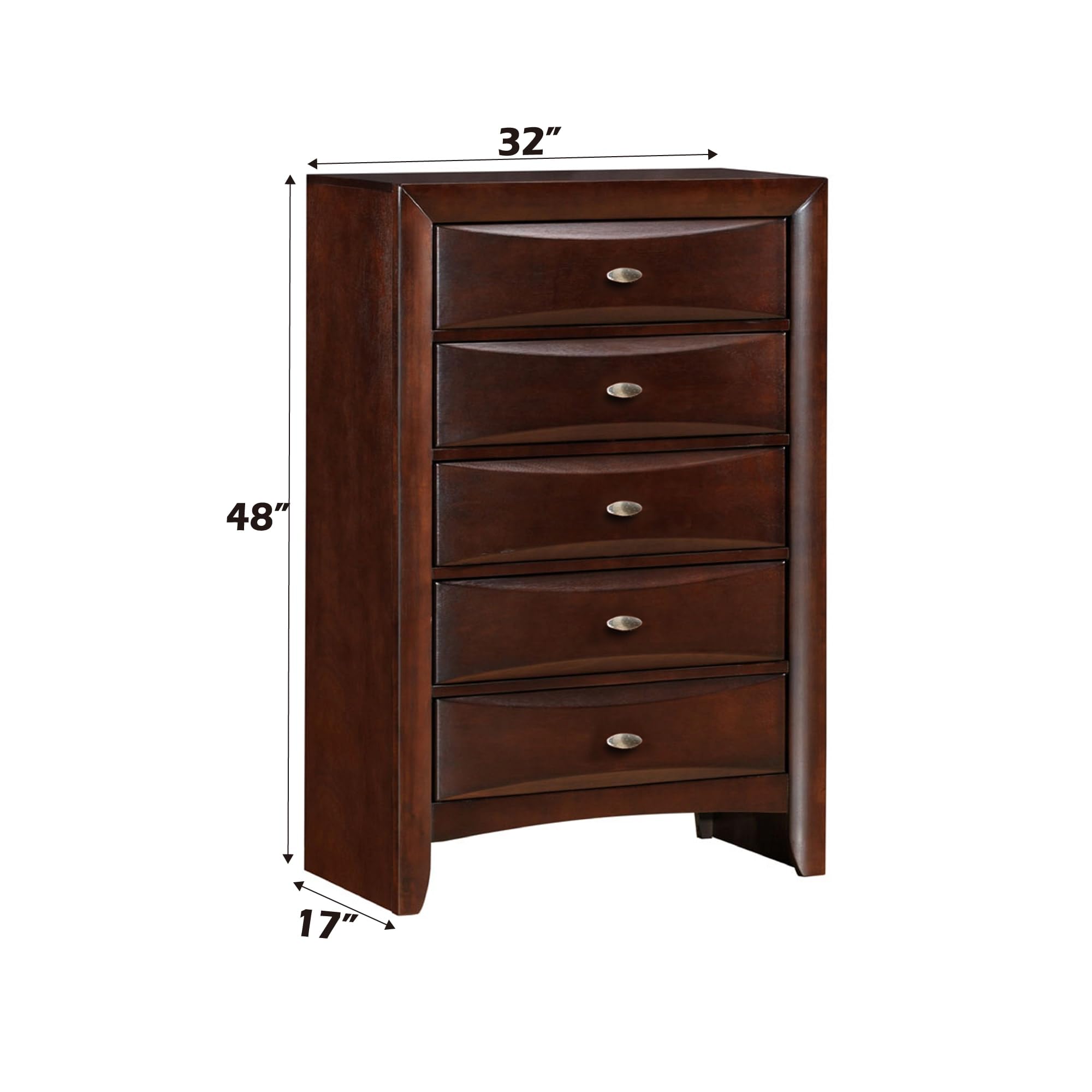 Acme Ireland 6 Drawer Chest in Espresso