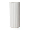 Lenox French Perle Scallop Cylinder Vase, 1 Count, White