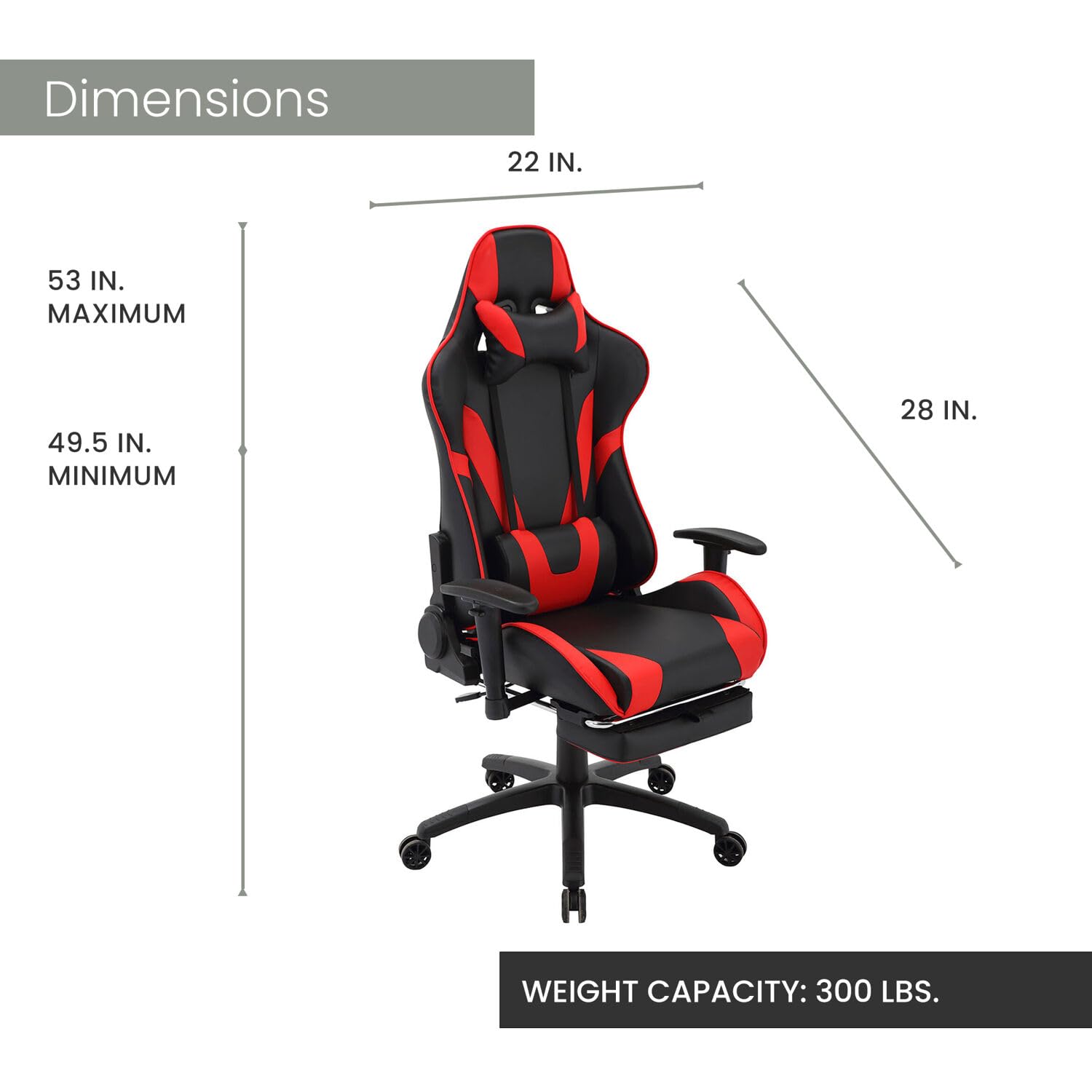 Hanover Commando Gas Lift 2-Tone Gaming Chair