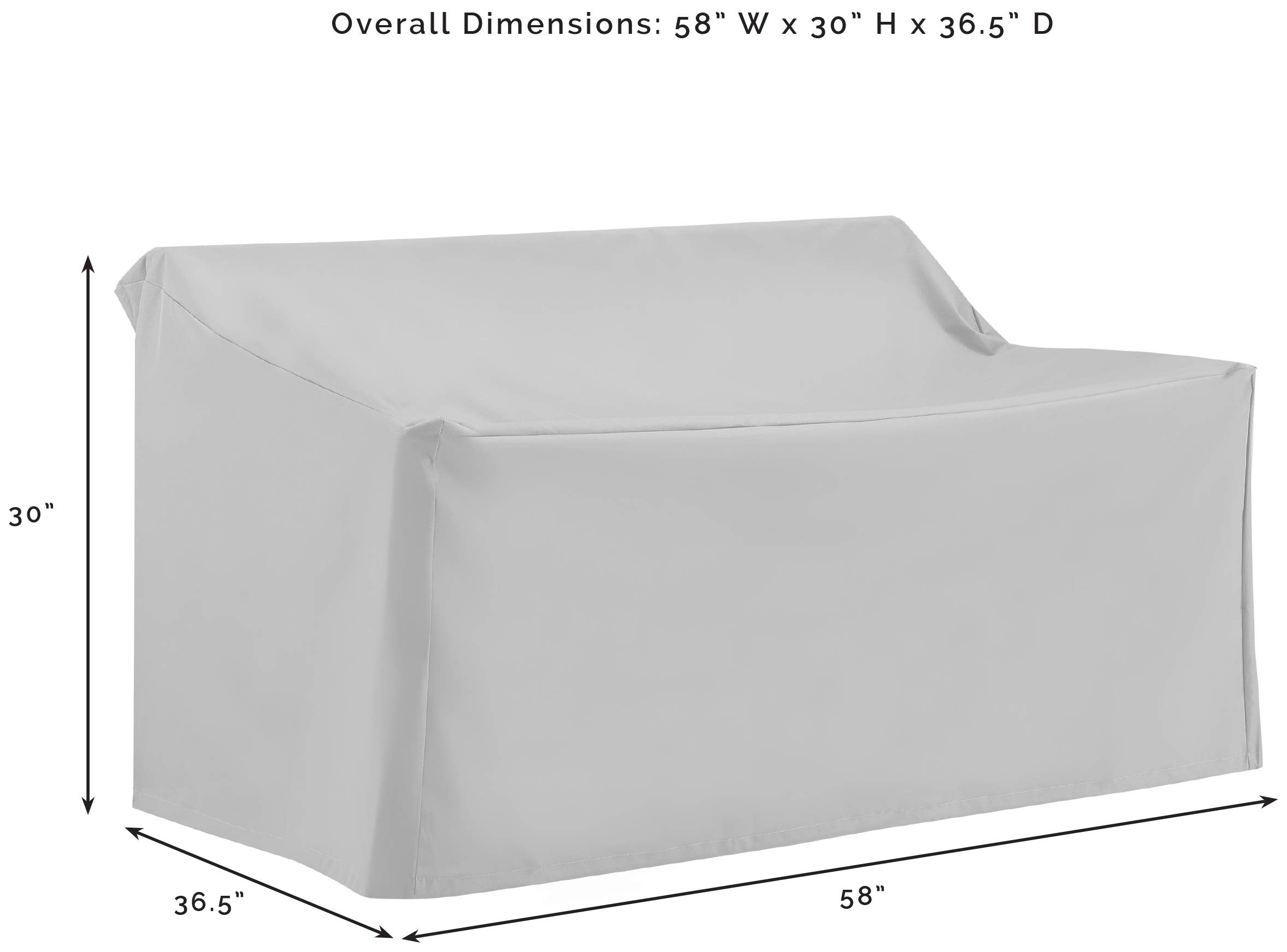 Crosley Furniture Patio Furniture Covers, Waterproof 4-Piece Cover Set For Outdoor Sectional Sofa Sets, Gray