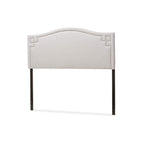 Baxton Studio Aubrey Upholstered King Headboard in Grayish Beige