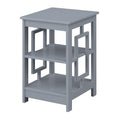 Convenience Concepts Town Square End Table with Shelves, Gray