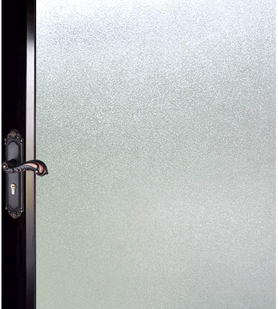 DUOFIRE Window Privacy Film Natural Frosted Glass Film Static Cling Glass Film No Glue Anti-UV Window Sticker Non Adhesive for P
