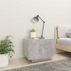 vidaXL Bedside Cabinet Home Indoor Living Room Bedroom Nightstand Side Cabinet Couch Table Telephone Stand Furniture Concrete Gray Engineered Wood