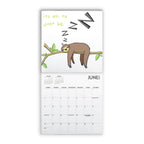 Sloth Calendar 2024 With Sticker Pack, Large 12 X 12 Inch Wall Calendar, Mindfulness Wall Calendar, Inspirational Sloth Gift And