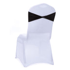 Mds Pack Of 100 Spandex Chair Sashes Bow Sash Elastic Chair Bands Ties Without Buckle For Wedding And Events Decoration Spandex Slider Sashes Bow - Black