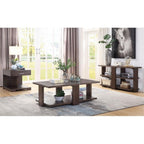 Acme Niamey 2-Shelf Wooden Living Room Console Table In Cherry