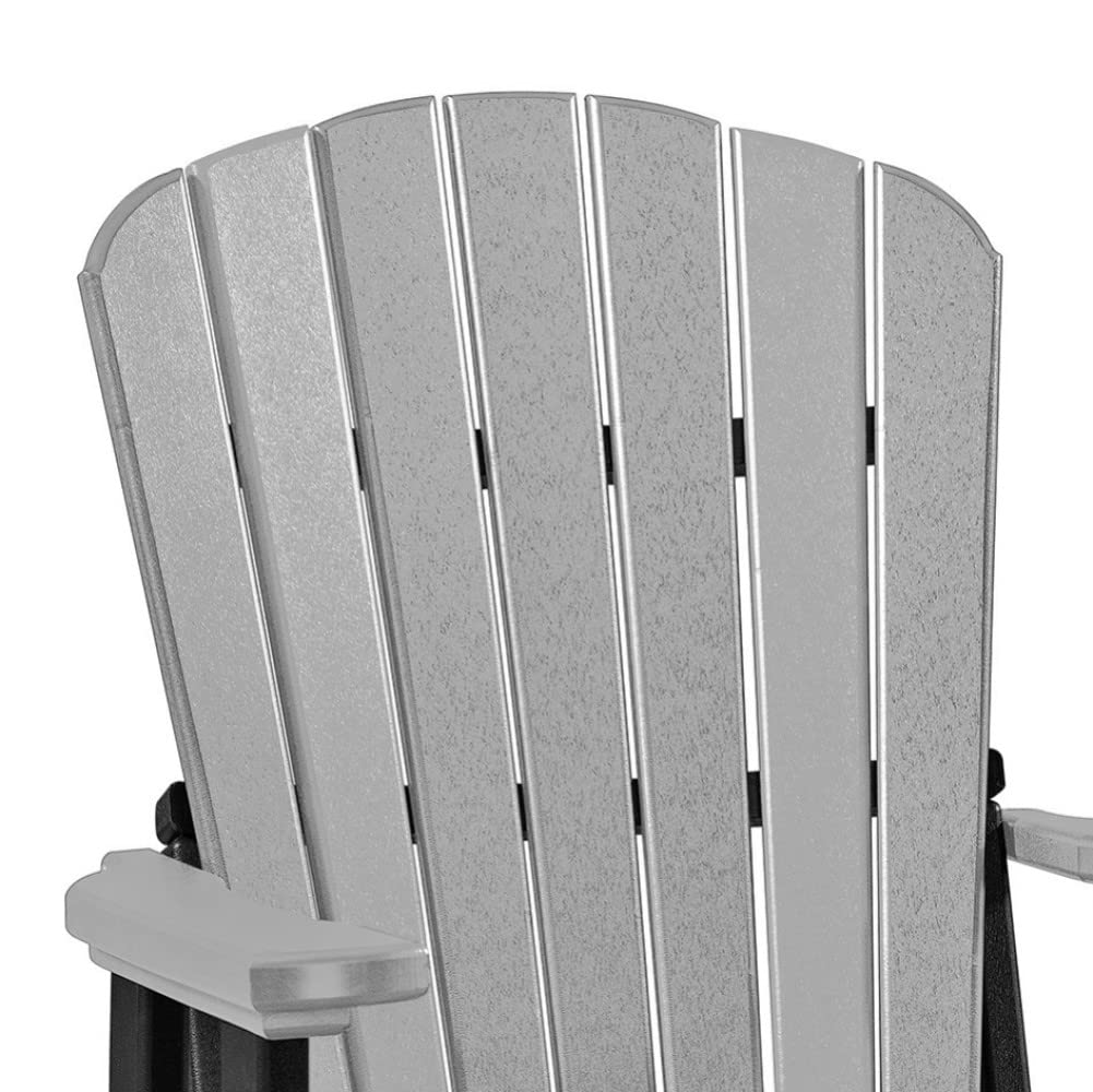 American Furniture Classics Counter Height Settee Table Combo, Light Grey and Black