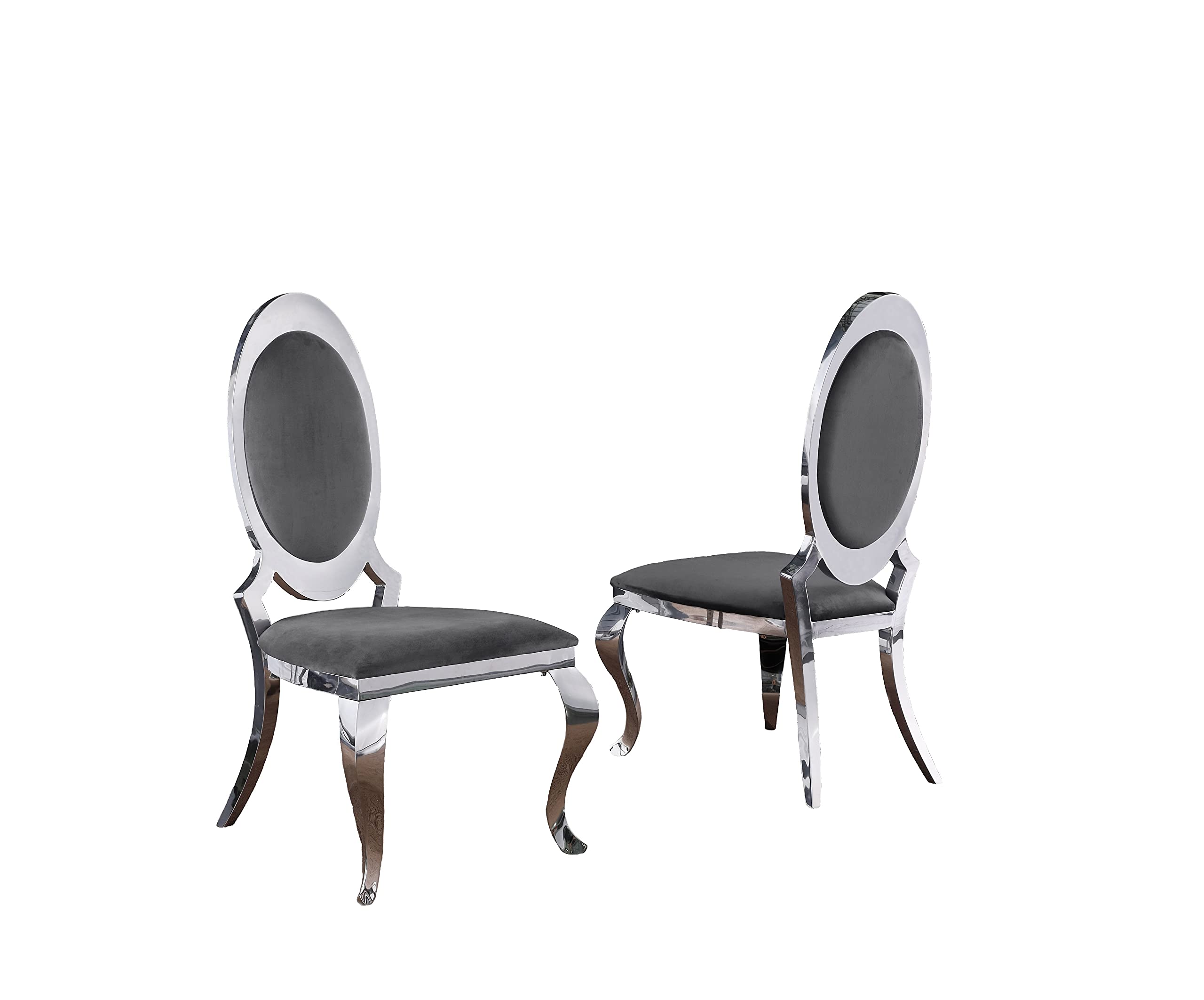 Best Quality Furniture Sc180 Dining Chairs, Gray