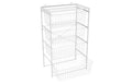 ClosetMaid Wire Basket 4 Drawer Organizer Unit with Shelf for Pantry, Closet, Clothes, Linens, Sturdy Steel, Easy Assembly, Whit