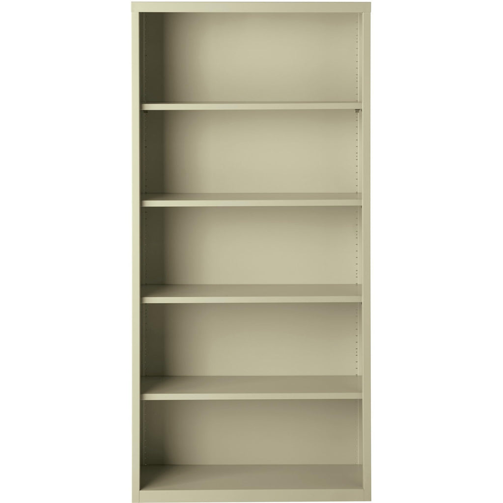 Lorell Llr41290 Fortress Series Steel Putty Book Case, 34.5" X 13" X 72"
