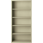 Lorell Llr41290 Fortress Series Steel Putty Book Case, 34.5" X 13" X 72"