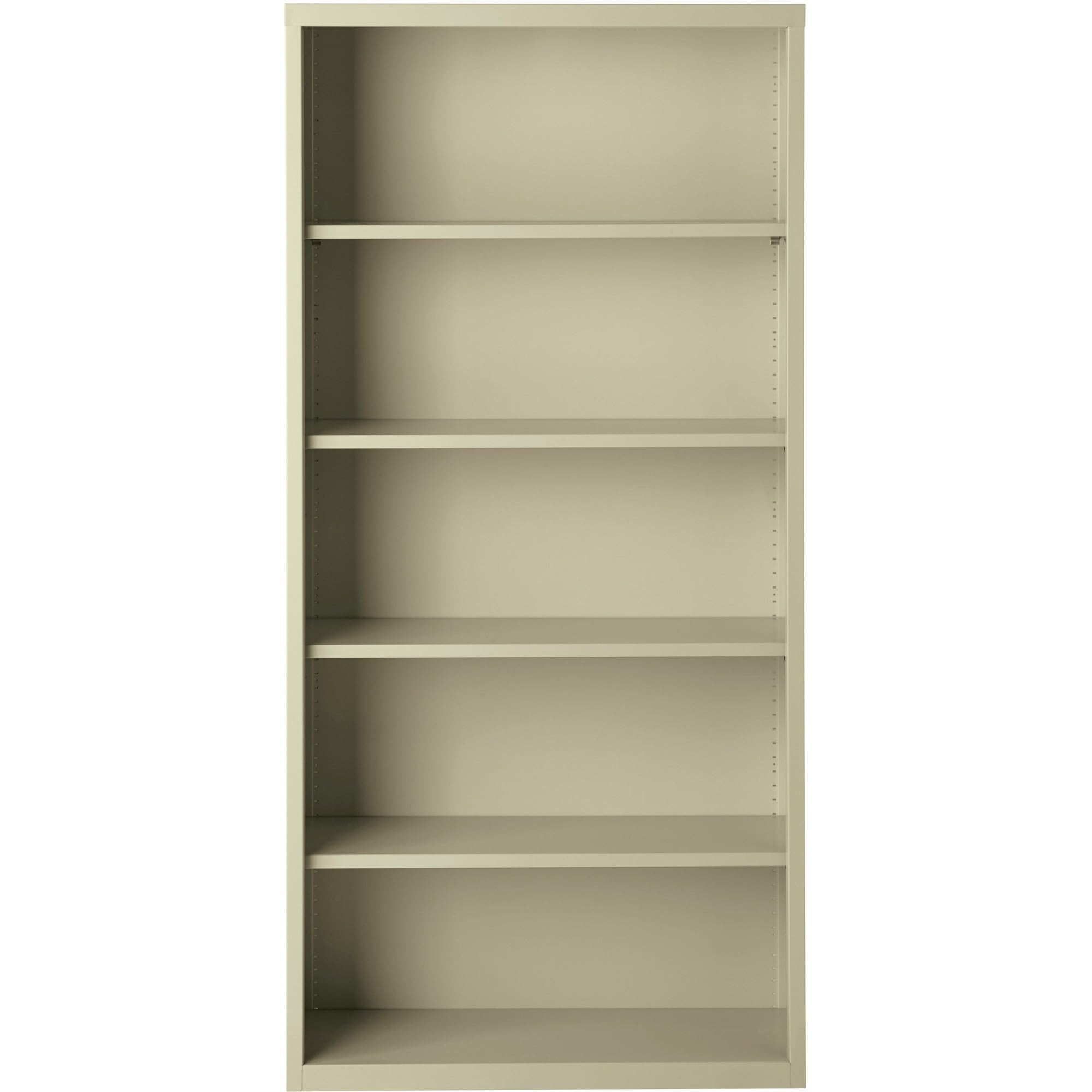Lorell Llr41290 Fortress Series Steel Putty Book Case, 34.5" X 13" X 72"