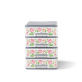 Nayasa Tuckins Deluxe No. 14 Plastic Rectangular Storage (White, Standard, 19.5 Cm X 27.5 Cm X 27 Cm)  4 Drawers
