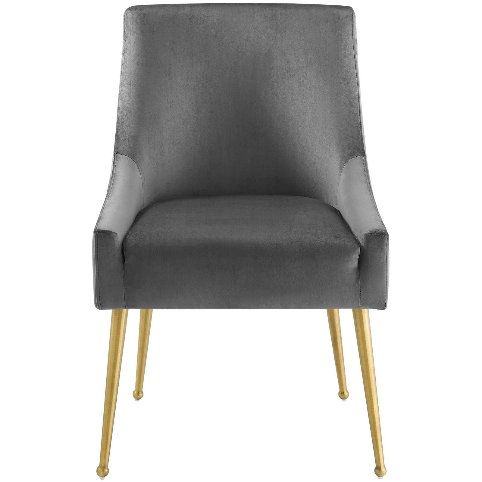 Modway Discern Upholstered Performance Velvet Dining Chair, Gray