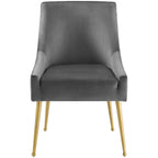 Modway Discern Upholstered Performance Velvet Dining Chair, Gray