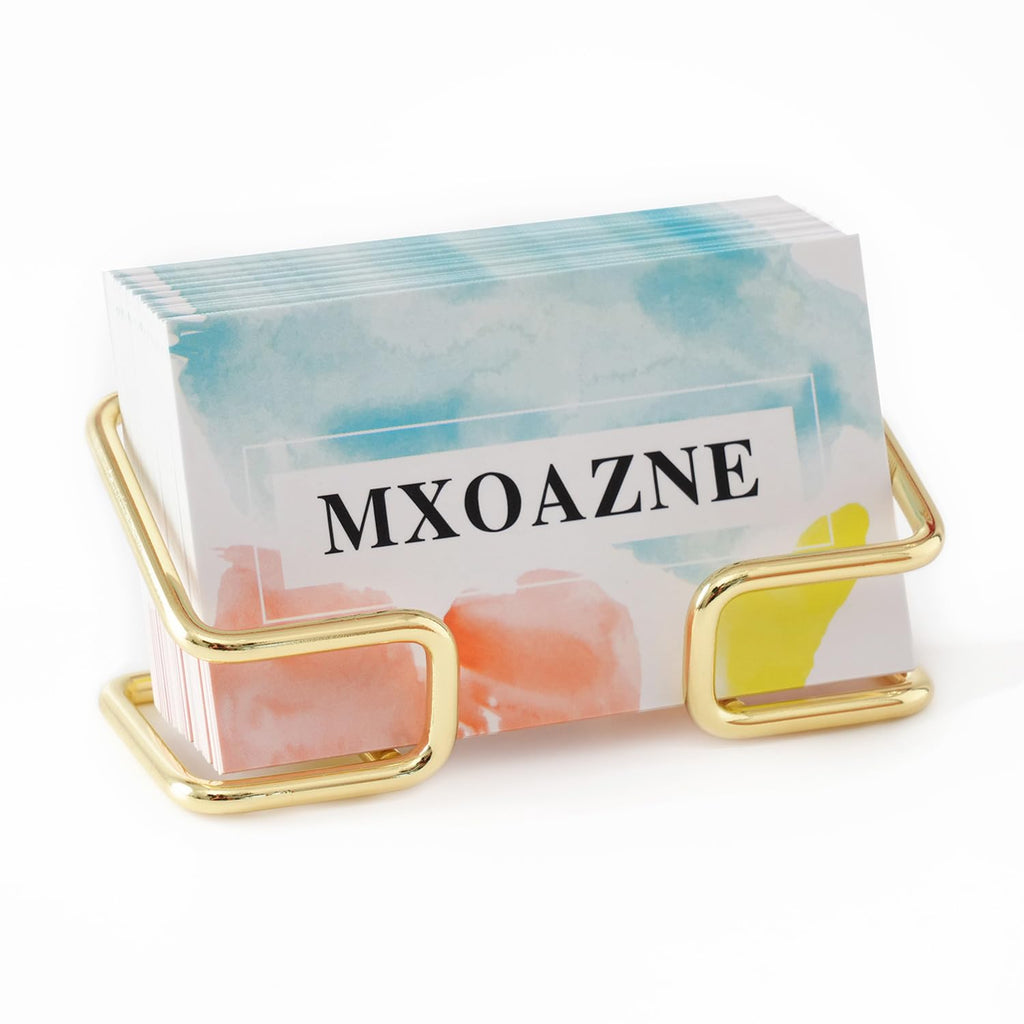 Mxoazne Business Card Holder For Desk, Business Card Holder Display Stand, Modern Business Card Organizer, Desktop Business Card