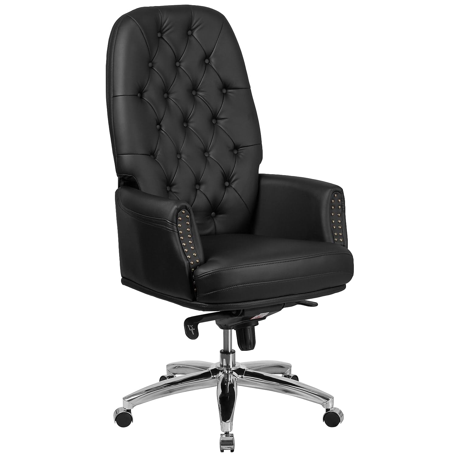 Flash Furniture Hansel High Back Traditional Tufted Black Leathersoft Multifunction Executive Swivel Ergonomic Office Chair With Arms