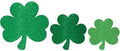 Mini Glitter Green Shamrock Paper Cutouts (4'' - 7'') Pack Of 10 | Perfect Decorations For St. Patrick's Day Celebrations, Irish