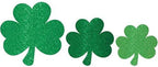 Mini Glitter Green Shamrock Paper Cutouts (4'' - 7'') Pack Of 10 | Perfect Decorations For St. Patrick's Day Celebrations, Irish