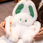 Peach Cat Cute White Bat Bunny Plush Pillow Kawaii Bat Rabbit Stuffed Animal For Kids 16'