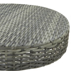vidaXL Durable Outdoor Patio Table in Gray | 23.8"x41.7" | UV-Protected Poly Rattan | Lightweight & Easy to Assemble | Suitable for Indoor and Outdoor Use