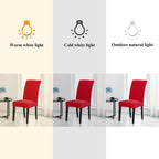 Joccun Chair Covers For Dining Room Set Of 6,Water Repellent Dining Chair Slipcovers Stretch Dining Room Chair Covers Seat Protector,Washable Parsons Chair Cover For Home,Hotel,Banquet(Ruby,6 Pack)