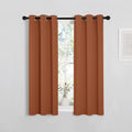 NICETOWN Halloween Burnt Orange Window Curtains Blackout Drapes, 1 Pair, 29 by 40 inches, Thermal Insulated Solid Grommet Blacko