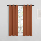 NICETOWN Halloween Burnt Orange Window Curtains Blackout Drapes, 1 Pair, 29 by 40 inches, Thermal Insulated Solid Grommet Blacko