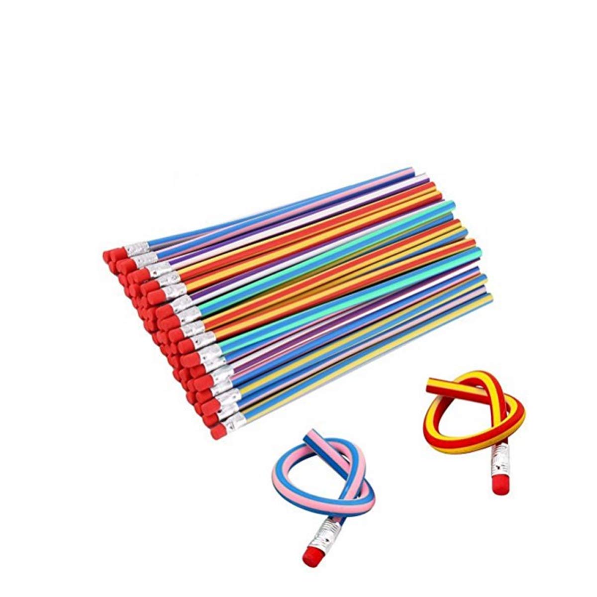 Haawooky 35 Pieces Flexible Soft Pencil Magic Bend Pencils For Kids Children School Fun Equipment