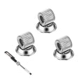 Medsuo 3Pcs Strong Magnetic Single Pen Holders Organizer Clips With Adjustable Spring Loop Fit For Any Size Pens Removable Push